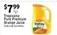Met Foodmarkets Tropicana pure premium orange juice offer