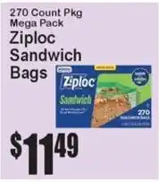 Super Fresh Ziploc sandwich bags offer