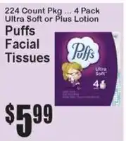 Super Fresh Puffs facial tissues offer