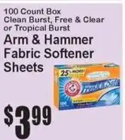 Super Fresh Arm & Hammer Fabric Softener Sheets offer
