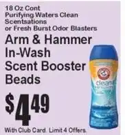 Super Fresh Arm & Hammer In-Wash Scent Booster Beads offer