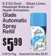 Super Fresh Glade automatic spray refill offer