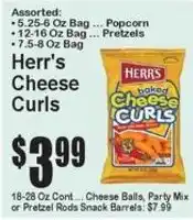 Super Fresh Herr's cheese curls offer