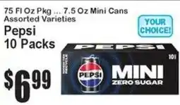 Super Fresh Pepsi mini zero sugar offer