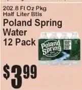 Super Fresh Poland Spring Water offer