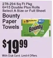 Super Fresh Bounty paper towels offer