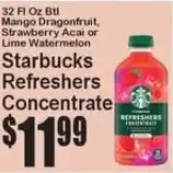 Super Fresh Starbucks Refreshers Concentrate offer