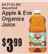 Super Fresh Apple & Eve Organics Juice offer
