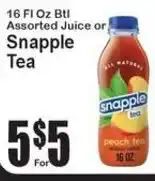 Super Fresh Snapple Tea offer