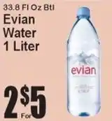Super Fresh Evian Water offer