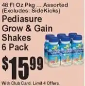 Super Fresh Pediasure Grow & Gain Shakes offer