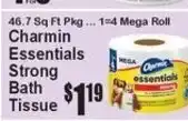 Super Fresh Charmin essentials strong bath tissue offer