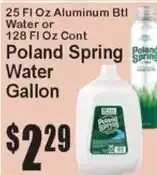 Super Fresh Poland Spring Water Gallon offer