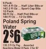 Super Fresh Poland Spring Water offer