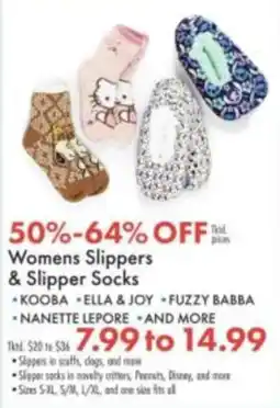 Boscov's Womens Slippers & Slipper Socks offer