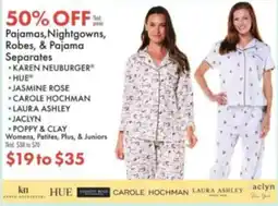 Boscov's Karen Neuburger pajamas, nightgowns, robes, & pajama separates offer