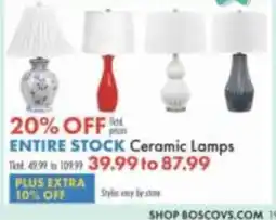 Boscov's Boscovs ceramic lamps offer