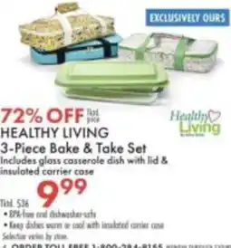 Boscov's Healthy living 3-piece bake & take set offer