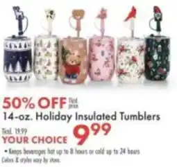 Boscov's Holiday Insulated Tumblers offer