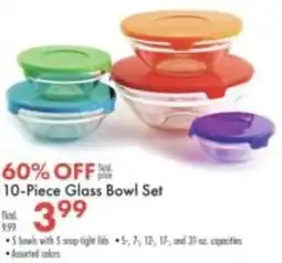 Boscov's 10-Piece Glass Bowl Set offer