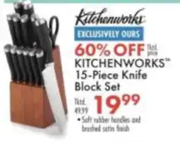 Boscov's Kitchenworks 15-Piece Knife Block Set offer