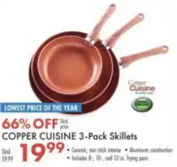 Boscov's Copper cuisine 3-pack skillets offer