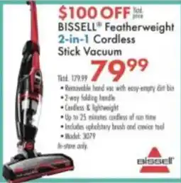 Boscov's Bissell featherweight 2-in-1 cordless stick vacuum offer