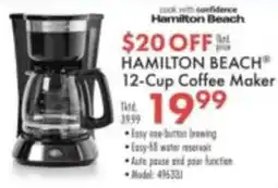 Boscov's Hamilton Beach 12-Cup Coffee Maker offer