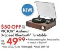 Boscov's Victor Amherst 3-Speed Bluetooth Turntable offer