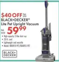 Boscov's Black+Decker lite pet upright vacuum offer