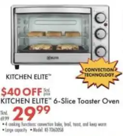 Boscov's Kitchen Elite 6-Slice Toaster Oven offer