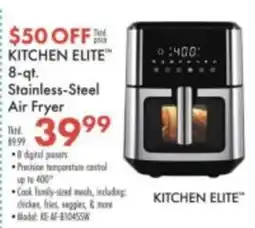 Boscov's Kitchen Elite 8-qt. Stainless-Steel Air Fryer offer