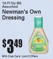 Super Fresh Newman's Own Dressing offer