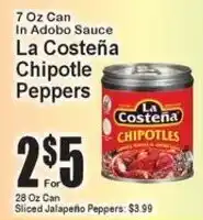 Super Fresh La costeña chipotle peppers offer