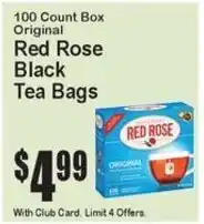 Super Fresh Red Rose Black Tea Bags offer