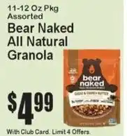 Super Fresh Bear Naked All Natural Granola offer