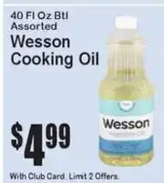 Super Fresh Wesson cooking oil offer