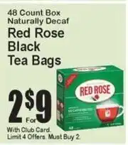 Super Fresh Red Rose Black Tea Bags offer