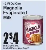 Super Fresh Magnolia evaporated milk offer