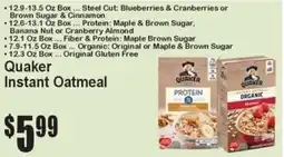 Super Fresh Quaker instant oatmeal offer