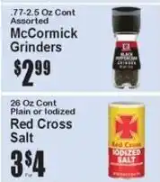 Super Fresh McCormick Grinders offer