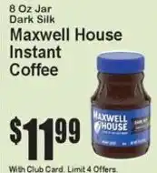 Super Fresh Maxwell House instant coffee offer
