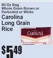 Super Fresh Carolina long grain rice offer
