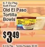 Super Fresh Old El Paso tortilla bowls offer