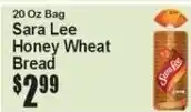 Super Fresh Sara lee honey wheat bread offer