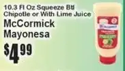 Super Fresh Mccormick mayonesa offer