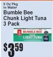 Super Fresh Bumble Bee Chunk Light Tuna offer