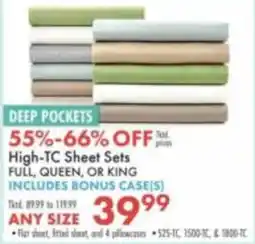Boscov's Deep Pockets High-Tc Sheet Sets offer