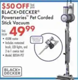 Boscov's Black+Decker Powerseries Pet Corded Stick Vacuum offer