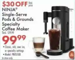 Boscov's Ninja single-serve pods & grounds specialty coffee maker offer